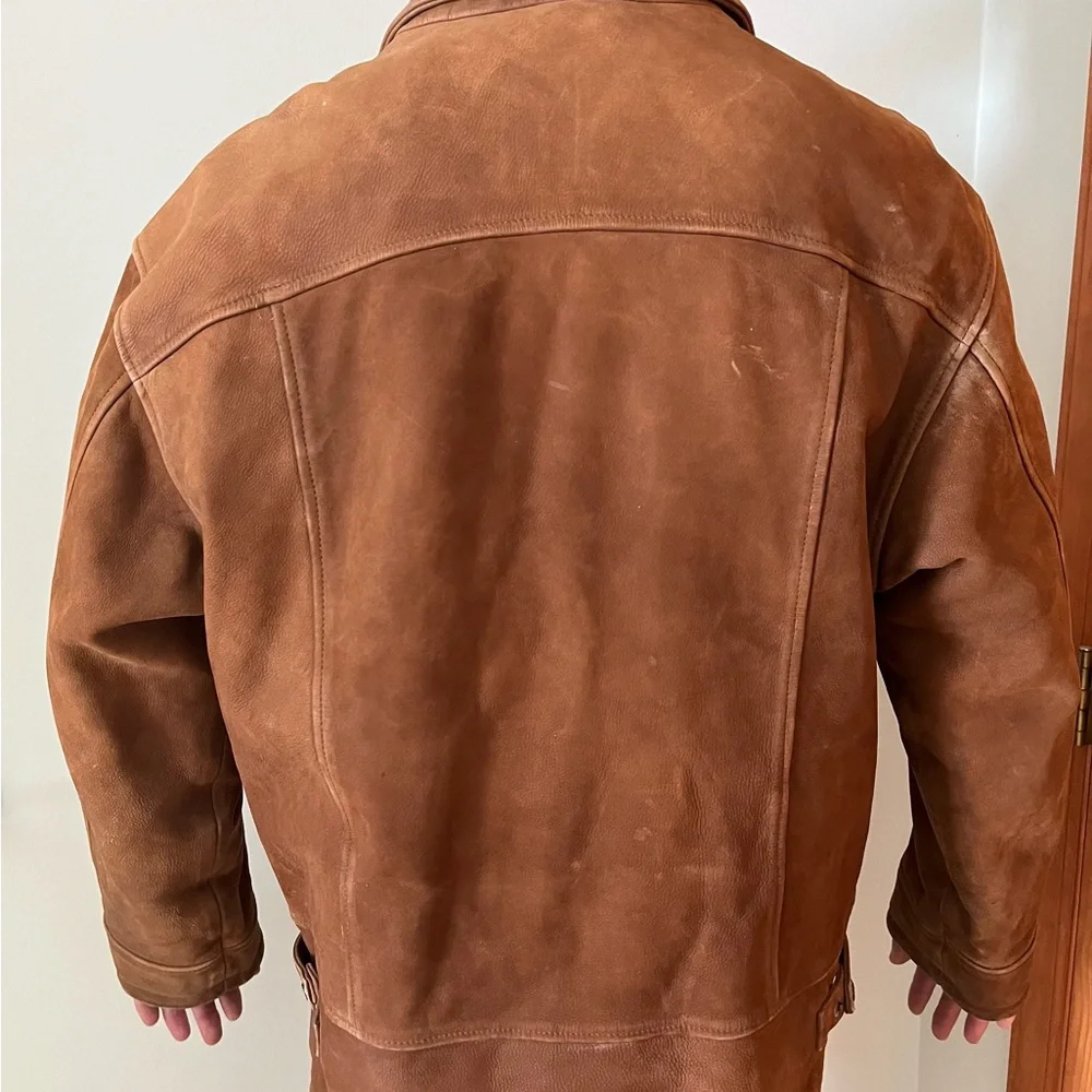 Vintage Chore Jacket Wilson’s Leather w Wool Lining Men’s XL EUC High Quality